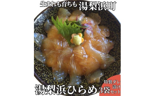 61K.◆湯梨浜ひらめ◆元気漬丼3袋セット