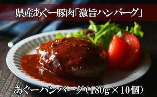 あぐーハンバーグ ( 180g × 10個 )沖縄県 浦添市  肉 牛肉 豚肉 ハンバーグ お肉 食品 加工食品 惣菜 洋食 人気 ギフト あぐー  高級