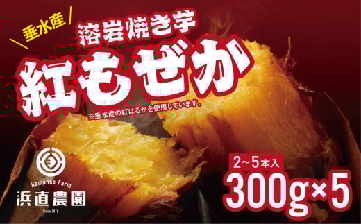 A1-5423/紅もぜかの溶岩焼き芋 300g×5パック