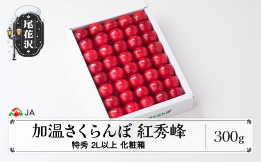 先行予約 加温 ハウス さくらんぼ 紅秀峰 300g 化粧箱 特秀2L以上 早出し 4月下旬~5月上旬頃発送 山形県産 令和7年産 2025年産 サクランボ ja-bsk2x300