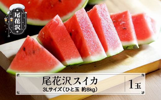 先行予約 尾花沢スイカ 秀品 3Lサイズ 約8㎏×1玉 7月中旬～8月中旬頃発送 スイカ すいか 西瓜 尾花沢すいか 2026年産 令和8年産 佐竹物産 sb-su3xx1