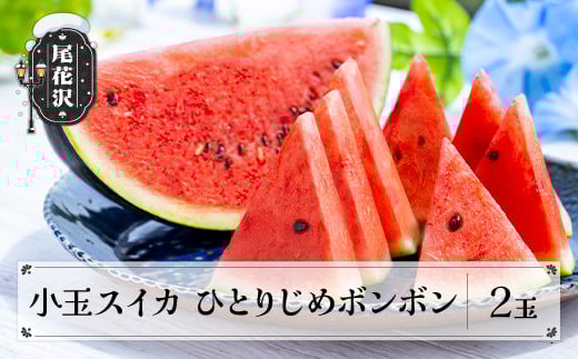 先行予約 尾花沢 小玉スイカ ひとりじめBonBon 2玉 秀品  7月中旬~8月上旬頃発送 2026年産 令和8年産 佐竹物産 sb-sukbx2