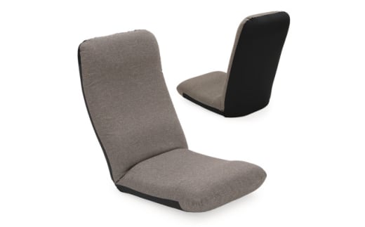 しっかりウレタン ヘッドリクライニング座椅子 グレー【1450033】