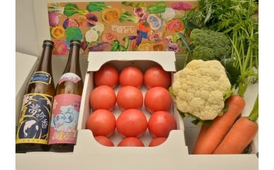 [予約受付] 岩倉の味満喫セットC【夢吟香いわくら2本・水耕栽培トマト・季節の野菜】(11月から順次発送)【0550】