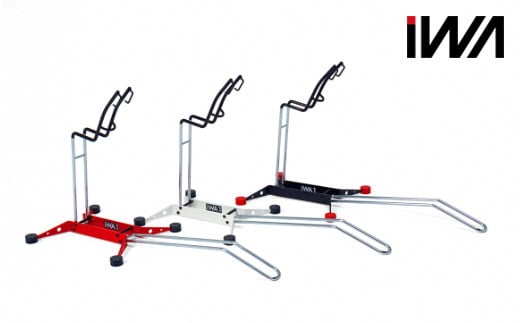 [バイクスタンド／白] スポーツバイクの保管と整備がこれ一台 スルーアクスル・ディスクブレーキ対応「iWA1」＆前輪を外して整備できる「フォークサポート」セット｜ロードバイク 自転車 スタンド 整備 インテリア 【0421】