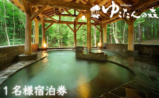 南網張ありね温泉 ゆこたんの森宿泊券 [1名様1泊2食] [一般財団法人岩手県市町村職員健康福利機構] / 旅行 温泉 宿泊 シングル