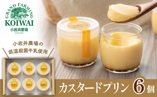 小岩井農場 カスタードプリン 6個 セット ／ 人気 スイーツ デザート カスタード プリン プディング おやつ お菓子 おかし 洋菓子 個包装 小分け お取り寄せ ギフト プチギフト 贈答用 贈り物 プレゼント お祝い パーティー お土産 手土産 誕生日 記念日 冷凍 おすすめ