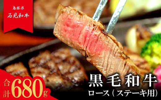【とろける美味しさ】石見和牛 ロースステーキ用 約170g×4枚【黒毛和牛 ロース ステーキ用 合計約680g 肉 牛肉 ブランド牛 石見和牛 ステーキ肉 ステーキ 自宅用 家庭用 贈答用 贈答 お祝い パーティ ギフト プレゼント 冷蔵 チルド】