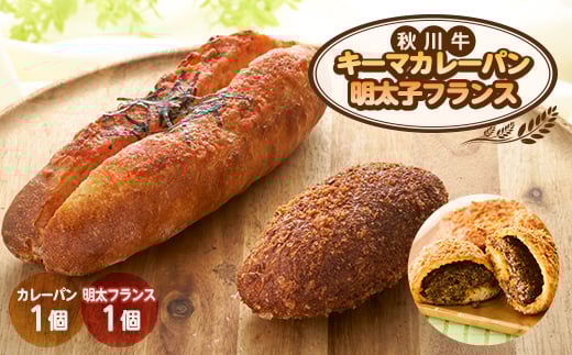 明太子フランス1個&秋川牛カレーパン1個【1599125】