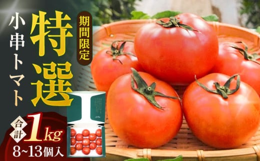 【先行受付】小串トマト 約1kg（8個～13個程度）【グリーン東彼新鮮市場】[OAE001] / おぐしとまと とまと 濃厚トマト 人気とまと 川棚トマト 野菜 サラダ 健康野菜 小串トマト ビタミン  日本一の称号 川棚トマト ブランドトマト とまと