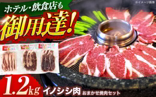 ジビエ 天然イノシシ肉 おまかせ焼肉セット 1.2kg （ロース・モモ・バラ）【照本食肉加工所】[OAJ006] / 猪 猪肉 いのしし肉 イノシシ イノシシ肉 ジビエ いのしし 長崎県猪 川棚町産猪 ぼたん鍋用いのしし 九州産イノシシ じびえ ジビエ ジビエ肉