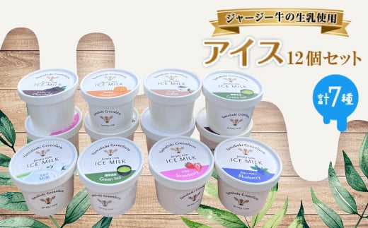 ジャージー牛の生乳を使用したアイス12個セット【1576692】