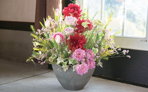 1級フラワー装飾技能士 フラワーアレンジメント ☆御祝用☆ k20-28