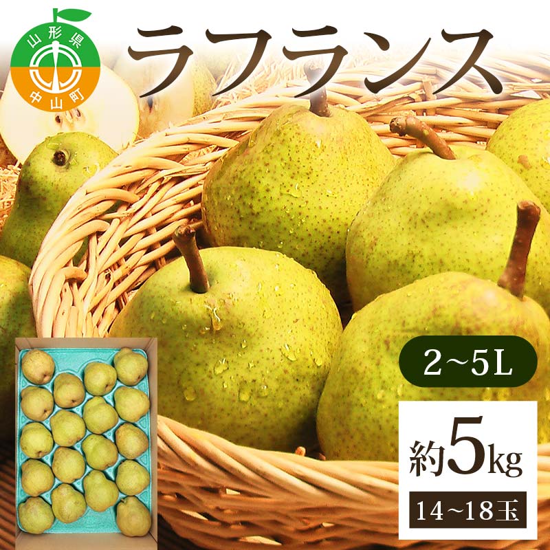 ラフランス約5kg 2~5L 14~18玉 らふらんす 果物 くだもの フルーツ 山形県産 F4A-0938