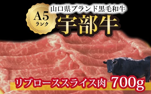 【宇部牛】 リブローススライス肉 700g【山口県 宇部市 牛 牛肉 黒毛 和牛 ブランド 山口県唯一 地元発ブランド牛 希少 まちのお肉屋さん ストレスフリー オレイン酸60%以上 脂まで柔らかい おいしい 旨味 リピート】
