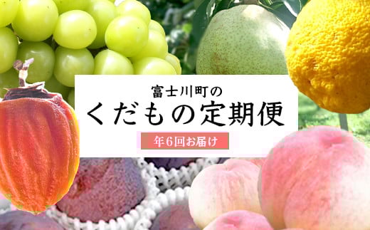 【フルーツ王国やまなし】旬のくだもの定期便＜年6回＞ 枯露柿 もも モモ 桃 すもも 貴陽 シャインマスカット ラフランス ゆず フルーツ 果物 くだもの フルーツ 定期便 山梨 やまなし 富士川町