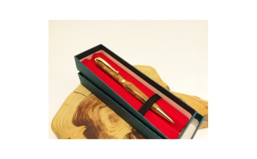 ワンオフ新城杉(杢モク)の回転式ボールペン【1462830】