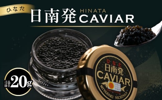日南発 (ひなた) キャビア 計20g 魚卵 魚介 魚貝 国産 加工品 食品 新鮮 チョウザメ 世界三大珍味 希少 水産物 おつまみ おすすめ 高級 ご褒美 パーティー 前菜 オードブル お祝い 記念日 お礼 人気 ギフト 贈り物 贈答 黒いダイヤ 冷凍 宮崎県 送料無料_F80-25