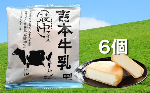 <6個入>吉本牛乳 最中アイス【高知アイス】モナカ もなか 国産原料 滋賀 羽二重餅