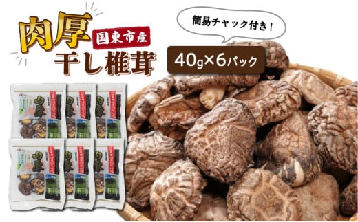 国東産の肉厚干し椎茸(冬菇 どんこ)40g×6袋(チャック付き)_29058A