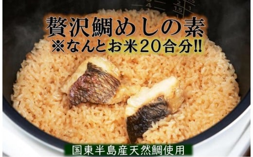 天然鯛を使った贅沢な鯛めしの素(お米20合分)・通_29204A