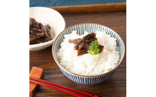 M181　ゆずと椎茸の佃煮天王醤油味、角長醤油味３個セット