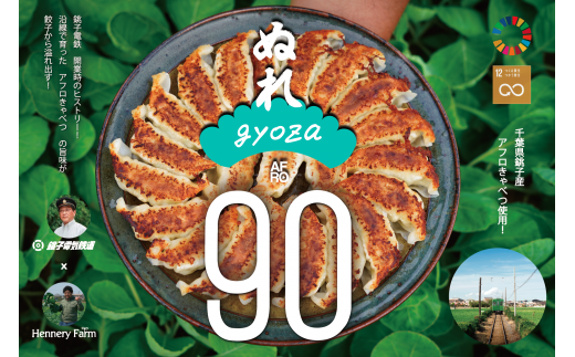 ぬれ餃子 90個（30個入り × 3袋） キャベツ 餃子 ぎょうざ 味付き 春キャベツ 銚子市 銚電 銚子電気鉄道 コラボ 千葉中華 点心 鶏肉 豚肉 野菜 おかず 小分け お手軽 パーティー バーベキュー つまみ ビール 味付き 春キャベツ 銚子 お取り寄せ 送料無料 千葉県 銚子市 Hennery Farm 株式会社くるくるやっほー