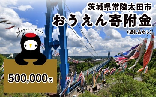 《返礼品なし》500,000円 茨城県常陸太田市おうえん寄附金