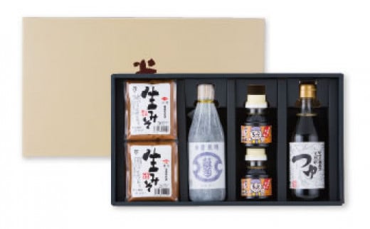 寛政12年創業 老舗醸造元 ヨネビシ ふるさと常陸太田セット（精製醤油 ひな菊300ml×1・天然水つゆ 300ml×1・卵かけご飯専科 100ml×2・生みそパック500g×2） | 茨城県 常陸太田市 老舗 伝統 醸造 醤油 味噌 みそ 手造りみそ 美味しい おいしい 養鶏場 コラボ 卵かけ ご飯 専用 常陸 秋そば かつお 天然水 本枯節 つゆ 贈答用 ギフト