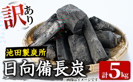 ＜訳あり＞ 日向備長炭(5kg) アウトドア キャンプ用品 BBQ バーベキュー 木炭 国産【IK-4】【池田製炭所】
