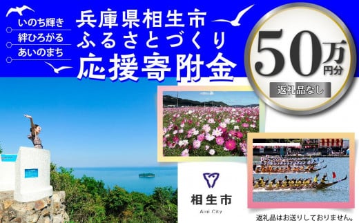 【返礼品なし】兵庫県相生市への寄付(500,000円分)
