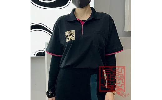 気楽中華TENTEN謹製 本格四川辣油・上海葱油 と オリジナルシャツ のセット【秦帝国の魂】ドライレイヤード ポロシャツ (L) [0031]