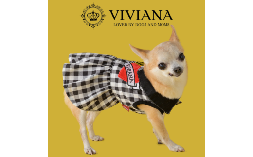 ドッグウェア「VIVIANA」ギンガムチェックワンピース／ハート｜犬服 犬用 犬用ワンピース 犬用ドレス サイズ展開