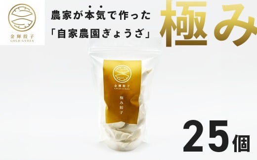 【金輝餃子】極み餃子 25個（1袋）｜餃子 冷凍 ぎょうざ  ギョウザ ギョーザ しょうが ニンニク 水餃子 手作り 焼き餃子 国産野菜 国産豚肉 おかず お弁当 焼くだけ こだわり 冷凍餃子 冷凍ぎょうざ 野菜たっぷり はだの餃子 中華 秦野産 神奈川県産