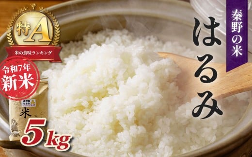 【令和7年新米】秦野のお米「はるみ」5kg（10月～順次発送） | 神奈川県産 秦野市 大地 5kg 5キロ 米 こめ コメ お米 白米 精米 お取り寄せ 贈答 人気 ランキング ごはん ご飯 贈り物 5キロ 風味 甘い 甘み ブランド米 人気米 新米 1袋 ちょうどいい おいしい 美味しい 美味 ふっくら ツヤ 備蓄 災害対策　25_009-13-1
