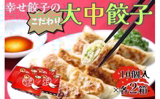 011-25-1幸せ餃子のボリューム満点こだわり大・中餃子(各2箱)/ 餃子 ギョウザ 手作り ジャンボ餃子 2サイズ 冷凍 食品 おかず 10個入り 2箱 冷凍 食品 おかず  冷凍 食品 おかず 国産 国産野菜 高座豚 ぎょうざ  ギョーザ 餃子 冷凍餃子  焼き餃子 焼餃子 冷凍 冷凍食品 おかず 弁当 惣菜 おつまみ おやつ 時短  便利 焼くだけ お手軽 アレンジ 常備