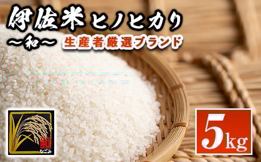 A1-09 鹿児島県産!伊佐米ヒノヒカリ和~なごみ~(5kg)  ふるさと納税 伊佐市 特産品 薩摩 北の郷 特産品 お米 白米 精米 ひのひかり【神薗商店】