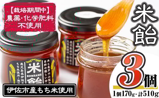 isa154 米飴(510g・170g×3個) ふるさと納税 伊佐市 特産品 シロップ 伊佐市産もち米 使用 米飴 砂糖 はちみつ 代用 離乳食 おやつ 甘味付け 麦芽 赤ちゃん 安心【食と木】