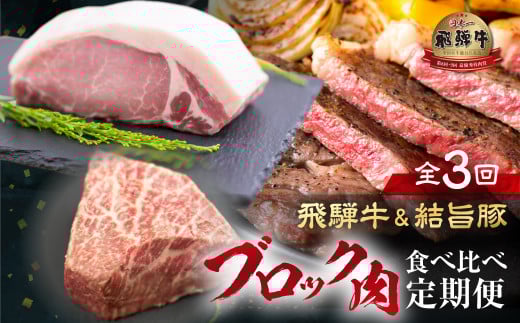 飛騨牛 & 結旨豚 定期便 3回 お届け てんから [S576]