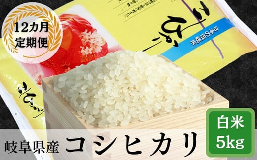 ≪令和7年産≫【12か月定期便】【新米】 岐阜 コシヒカリ 5kg