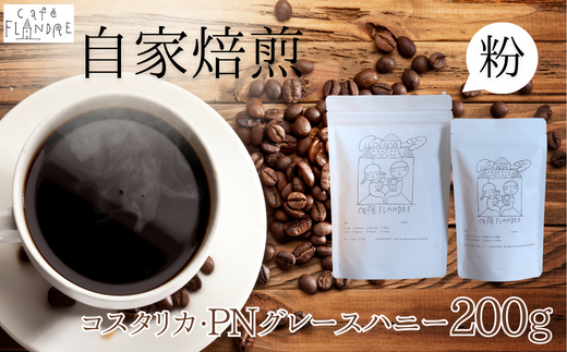 【自家焙煎】カフェ・フランドル コスタリカ・PNグレースハニー(200g・粉)