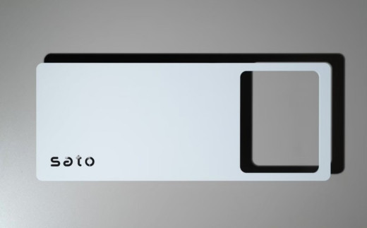 R9　表札　インターホン対応　接着・脚付きタイプ（reonグレイ指定カラー（3分艶）