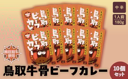鳥取ビーフカレー10 個セット 鳥取和牛 和牛 黒毛和牛 牛骨 国産 牛肉 カレー レトルト