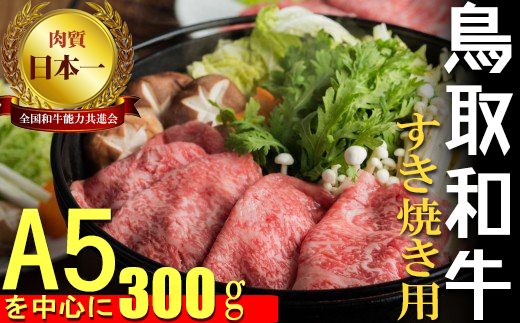 鳥取和牛 すき焼き用 A 国産 牛肉 すき焼き ロース 赤身 ウデ モモ 300g 和牛 黒毛和牛 倉吉 倉吉市