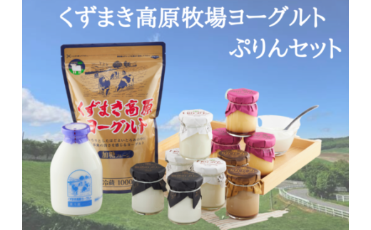 FU19 くずまきワイン 2本 と くずまき高原牧場 ヨーグルト 2種 プリン 12個 詰め合わせ【1439951】