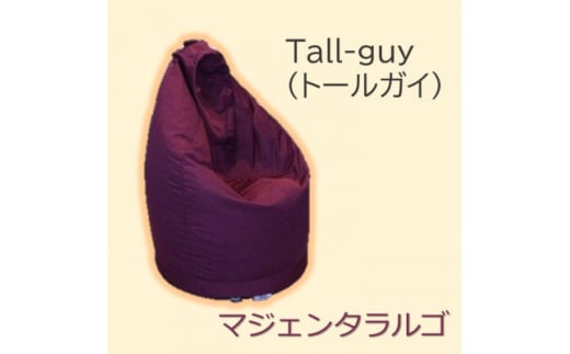 1人掛け屋内外兼用ビーズソファ Tall-guy(トールガイ) マジェンタラルゴ【1356152】