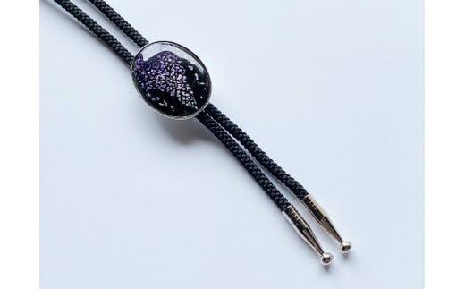 藤の七宝焼ループタイ