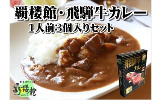覇楼館・飛騨牛カレー1人前(250g)×3個セット