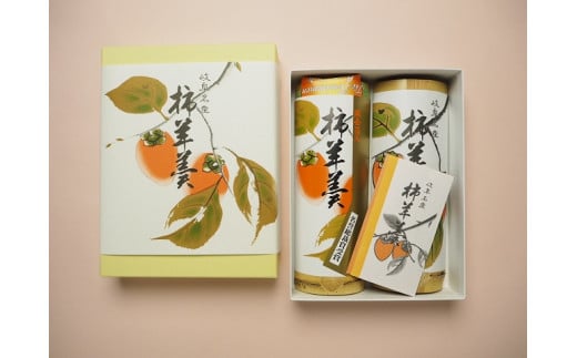 元祖柿羊羹(小)純金箔入柿羊羹(小)各1本箱入