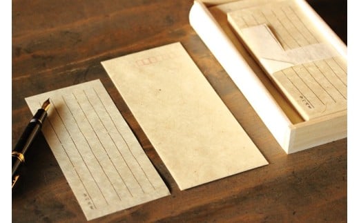 美濃雁皮塵入り和紙 名入れ一筆箋